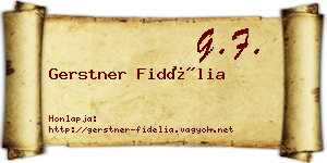 Gerstner Fidélia névjegykártya